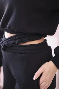 Legínovo Zateplená súprava s krátkou mikinou čierna Farba: Modrá, Veľkosť: UNI