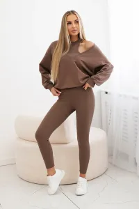 Legínovo 3-dielna súprava mikina + top + legíny červená Farba: Modrá, Veľkosť: UNI