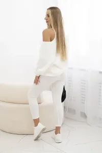 Legínovo 3-dielna súprava mikina + top + legíny červená Farba: Modrá, Veľkosť: UNI