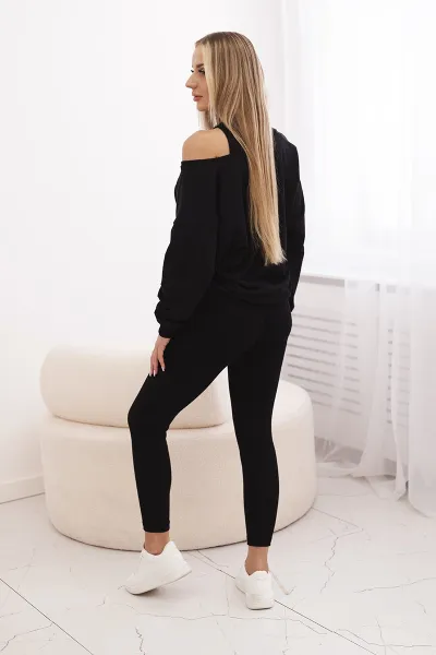 Legínovo 3-dielna súprava mikina + top + legíny červená Farba: Modrá, Veľkosť: UNI