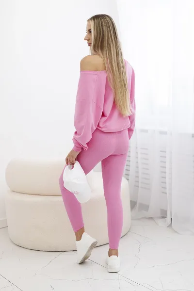 Legínovo 3-dielna súprava mikina + top + legíny červená Farba: Modrá, Veľkosť: UNI