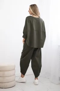 Legínovo Súprava Punto Milano Winter mikina + nohavice khaki Farba: Khaki, Veľkosť: UNI