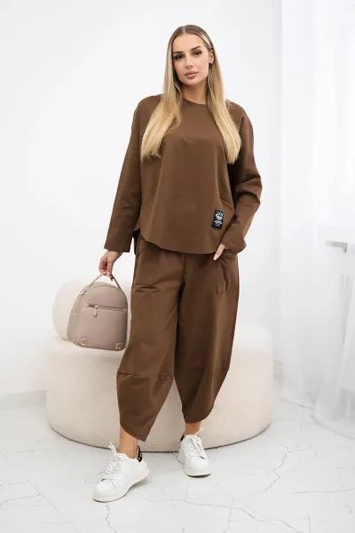 Legínovo Súprava Punto Milano Winter mikina + nohavice khaki Farba: Khaki, Veľkosť: UNI