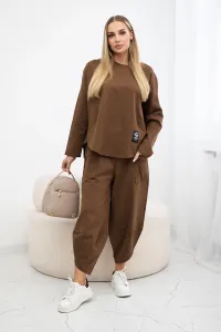 Legínovo Súprava Punto Milano Winter mikina + nohavice khaki Farba: Khaki, Veľkosť: UNI