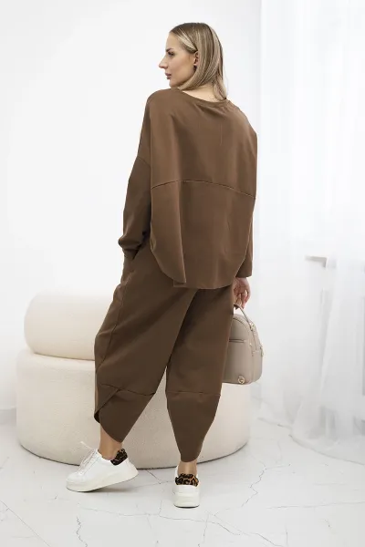 Legínovo Súprava Punto Milano Winter mikina + nohavice khaki Farba: Khaki, Veľkosť: UNI