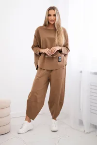Legínovo Súprava Punto Milano Winter mikina + nohavice khaki Farba: Khaki, Veľkosť: UNI