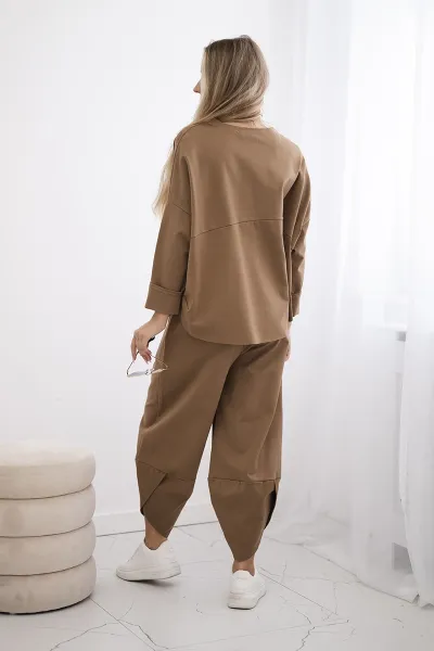 Legínovo Súprava Punto Milano Winter mikina + nohavice khaki Farba: Khaki, Veľkosť: UNI