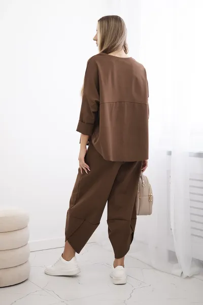 Legínovo Súprava Punto Milano Winter mikina + nohavice khaki Farba: Khaki, Veľkosť: UNI
