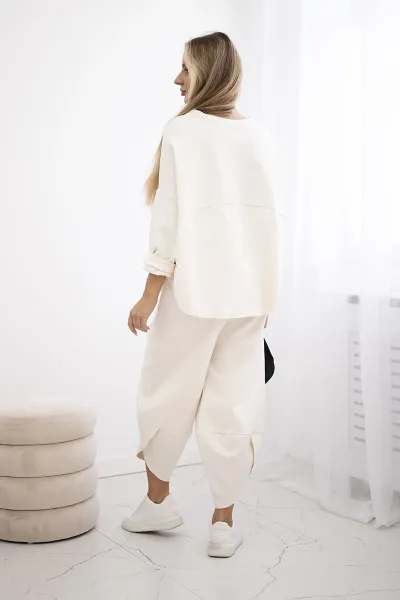 Legínovo Súprava Punto Milano Winter mikina + nohavice khaki Farba: Khaki, Veľkosť: UNI
