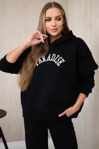 Legínovo Bavlnená súprava s vyšívaným nápisom Paradise tmavo béžová Farba: Modrá, Veľkosť: UNI