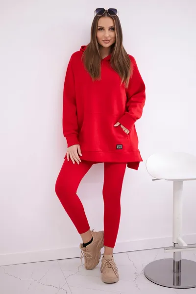 Legínovo Bavlnený set hrejivá mikina + legíny ecru Farba: Modrá, Veľkosť: UNI