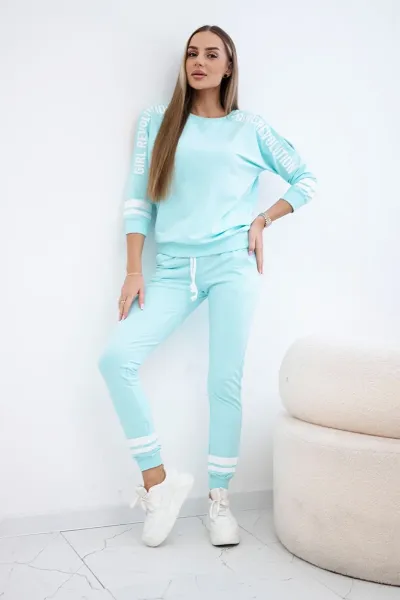 Legínovo Súprava Girl Revolution béžová Farba: Modrá, Veľkosť: UNI