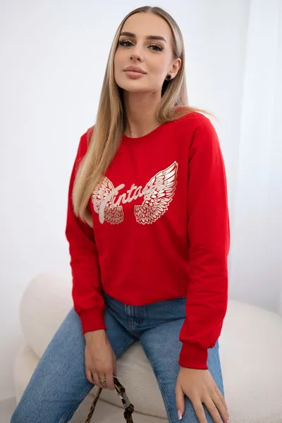 Legínovo Čierna mikina s potlačou Farba: Čierna, Veľkosť: UNI