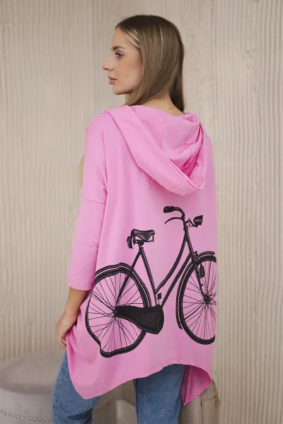 Legínovo Béžová mikina s potlačou bicykla Farba: Hnedá, Veľkosť: UNI