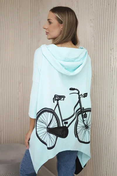 Legínovo Béžová mikina s potlačou bicykla Farba: Hnedá, Veľkosť: UNI