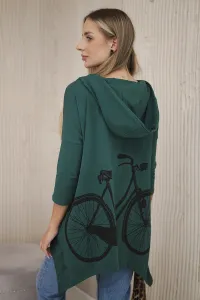 Legínovo Béžová mikina s potlačou bicykla Farba: Hnedá, Veľkosť: UNI