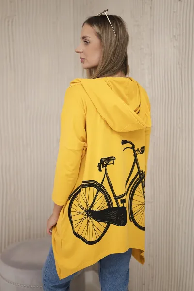 Legínovo Béžová mikina s potlačou bicykla Farba: Hnedá, Veľkosť: UNI