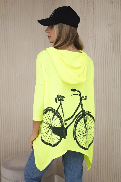 Legínovo Béžová mikina s potlačou bicykla Farba: Hnedá, Veľkosť: UNI
