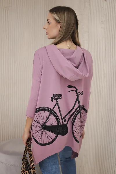 Legínovo Béžová mikina s potlačou bicykla Farba: Hnedá, Veľkosť: UNI
