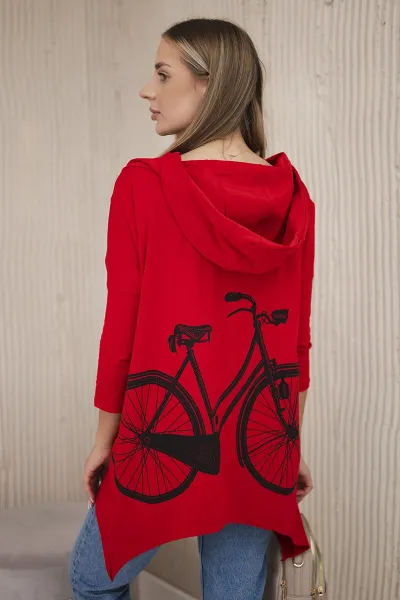 Legínovo Béžová mikina s potlačou bicykla Farba: Hnedá, Veľkosť: UNI