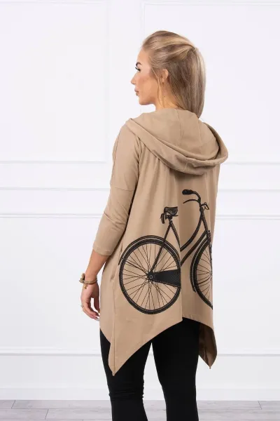 Legínovo Béžová mikina s potlačou bicykla Farba: Mätová, Veľkosť: UNI
