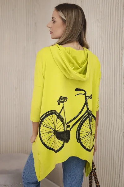 Legínovo Béžová mikina s potlačou bicykla Farba: Hnedá, Veľkosť: UNI