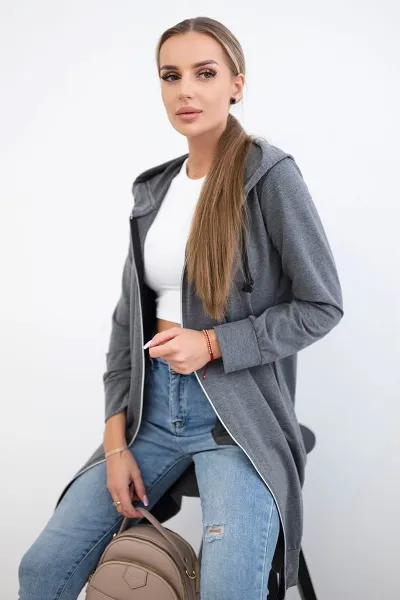 Legínovo Béžová mikina s kapucňou Farba: Modrá, Veľkosť: UNI