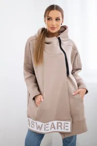 Legínovo Béžová zateplená mikina na zips Farba: Modrá, Veľkosť: UNI