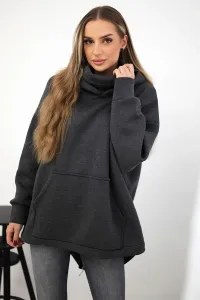 Legínovo Zateplená mikina so zipsom vzadu tmavo béžová Farba: Khaki, Veľkosť: UNI