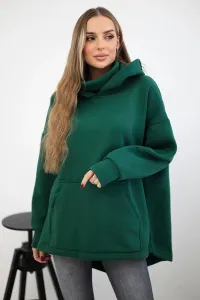 Legínovo Zateplená mikina so zipsom vzadu tmavo béžová Farba: Khaki, Veľkosť: UNI