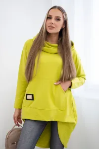 Legínovo Mikina s dlhším chrbtom a kapucňou chrpová Farba: Modrá, Veľkosť: UNI