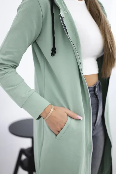 Legínovo Béžová mikina s kapucňou Farba: Modrá, Veľkosť: UNI
