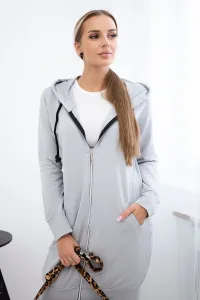 Legínovo Béžová mikina s kapucňou Farba: Modrá, Veľkosť: UNI