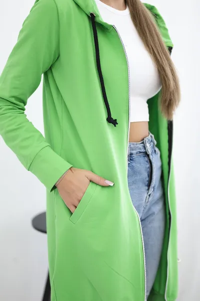 Legínovo Béžová mikina s kapucňou Farba: Modrá, Veľkosť: UNI