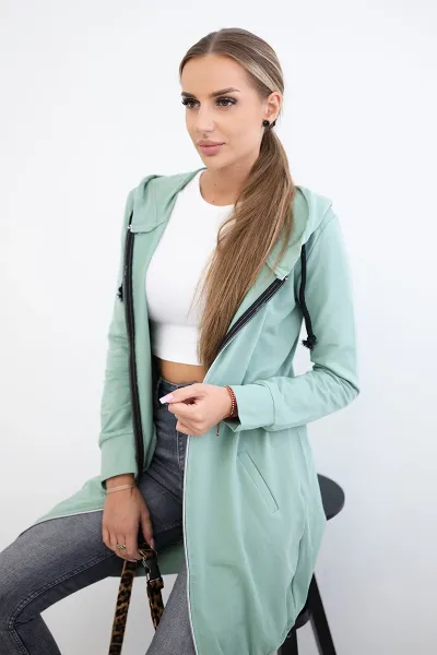 Legínovo Béžová mikina s kapucňou Farba: Modrá, Veľkosť: UNI