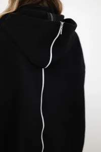 Legínovo Zateplená mikina so zipsom vzadu tmavo béžová Farba: Khaki, Veľkosť: UNI