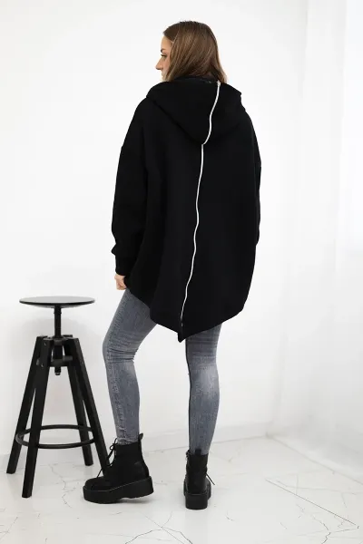 Legínovo Zateplená mikina so zipsom vzadu tmavo béžová Farba: Khaki, Veľkosť: UNI
