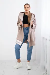 Legínovo Béžová zateplená mikina na zips Farba: Modrá, Veľkosť: UNI