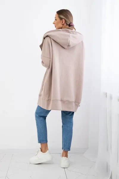 Legínovo Béžová zateplená mikina na zips Farba: Modrá, Veľkosť: UNI