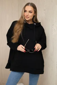 Legínovo Zateplená mikina so zipsom na boku tmavo béžová Farba: Khaki, Veľkosť: UNI