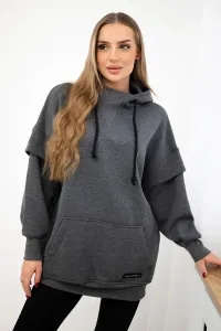 Legínovo Zateplená mikina s rolákom tmavo béžová Farba: Khaki, Veľkosť: UNI