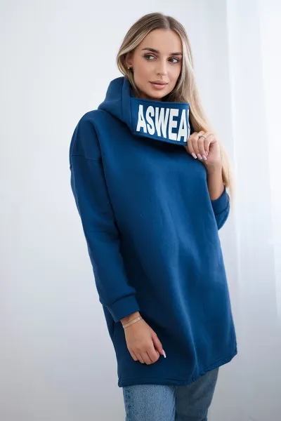 Legínovo Zateplená mikina s kapucňou béžová Farba: Modrá, Veľkosť: UNI
