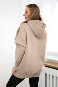 Legínovo Zateplená mikina s rolákom tmavo béžová Farba: Khaki, Veľkosť: UNI