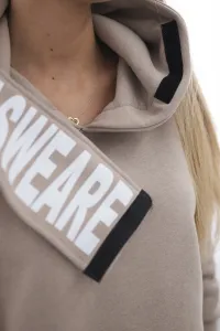 Legínovo Zateplená mikina s kapucňou béžová Farba: Modrá, Veľkosť: UNI