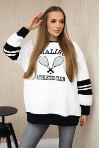 Legínovo Zateplená mikina Malibu biela+čierna Farba: Modrá, Veľkosť: UNI