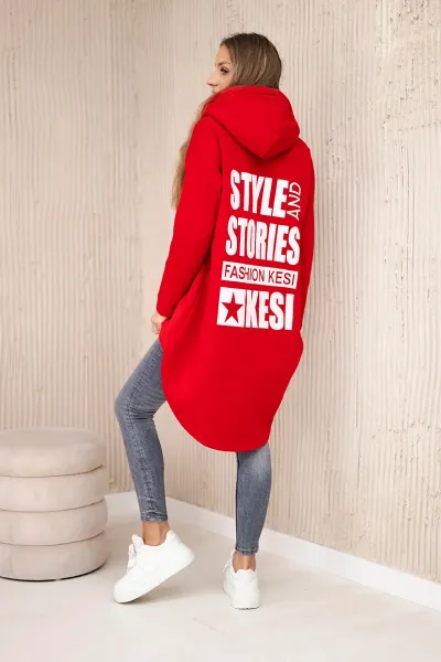 Legínovo Zateplená mikina s dlhým zadným dielom a kapucňou tmavo zelená Farba: Tmavozelená, Veľkosť: UNI