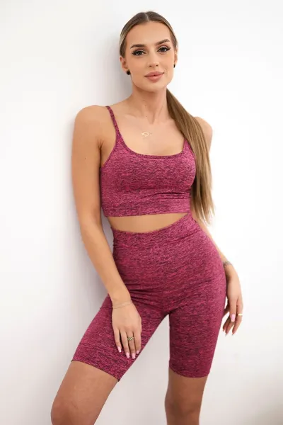 Legínovo Športový komplet top + legíny čierny Farba: Čierna, Veľkosť: UNI