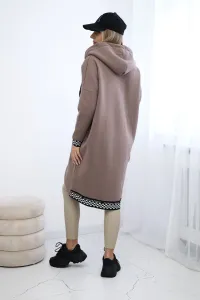 Legínovo Hnedá mikina na zips s kapucňou Farba: Hnedá, Veľkosť: UNI