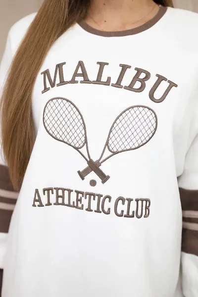 Legínovo Zateplená mikina Malibu biela+čierna Farba: Modrá, Veľkosť: UNI