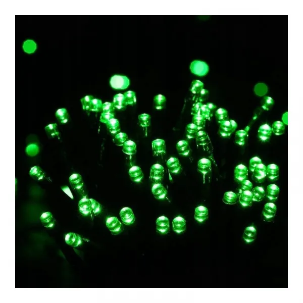 Vianočné svetielka na stromček, Reťaz 100x LED, 8 režimov, ZELENÁ